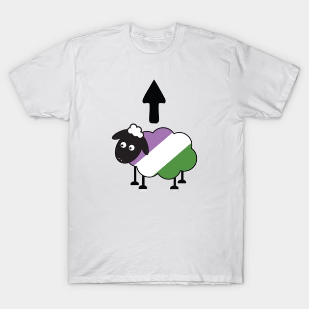 Genderqueer Sheep of The Family LGBTQIA Pride T-Shirt by ProudToBeHomo